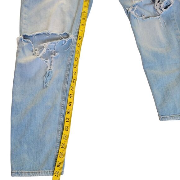 Topshop Jeans Size 28”x34 Moto Hayden Distressed loose fit light wash - Picture 5 of 9